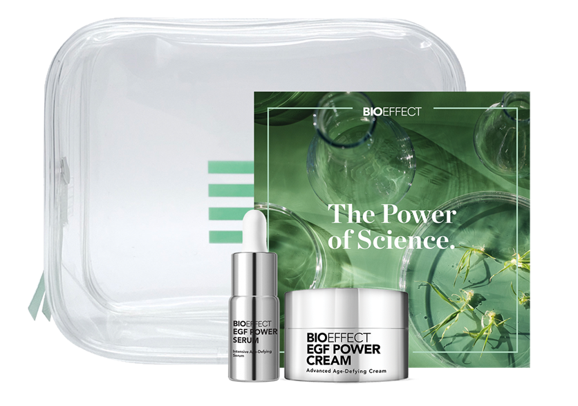 Gratis BioEffect Täschchen mit Power Serum + Power Cream