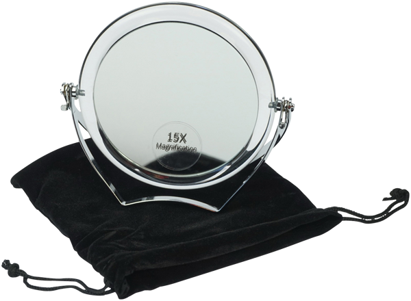 Fantasia Stellspiegel, Acryl, Metallfuß, 15-fach, Rückseite 1-fach