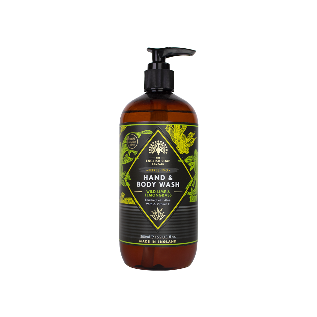 The English Soap Company Hand & Body Wash Wild Lime & Lemongrass