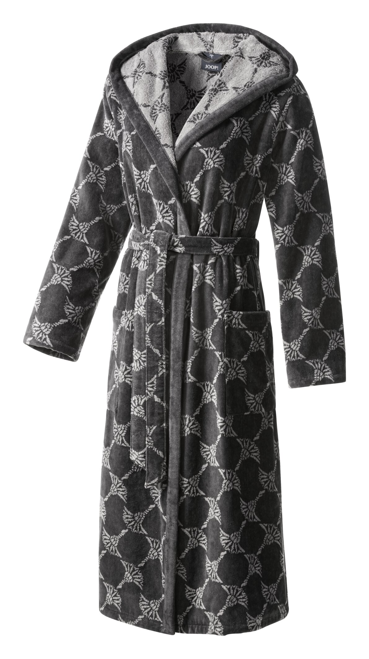 JOOP_BBM_Bademantel-Damen-Kapuze_4056735147271 Joop! Bademantel Damen mit Kapuze anthrazit 44/46