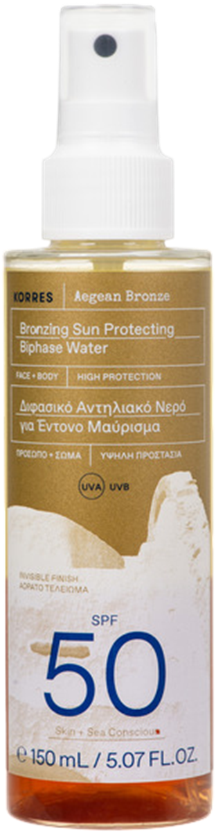 Korres Aegean Bronze Zwei-Phasen Bronzing Sonnenspray SPF 50