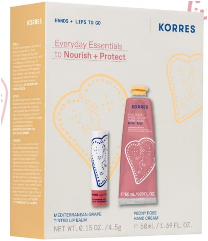 Korres Peony Rose Essentials Hand- und Lippen Pflegeset