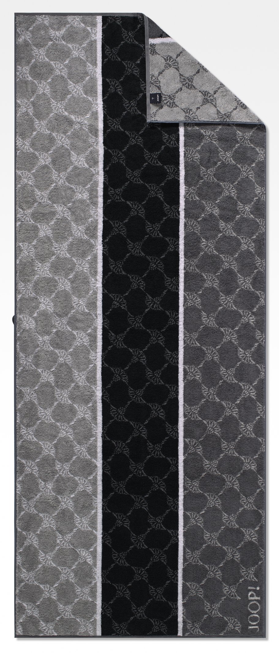 Joop! Signature Cornflower Stripes Saunatuch 80x200 Schwarz