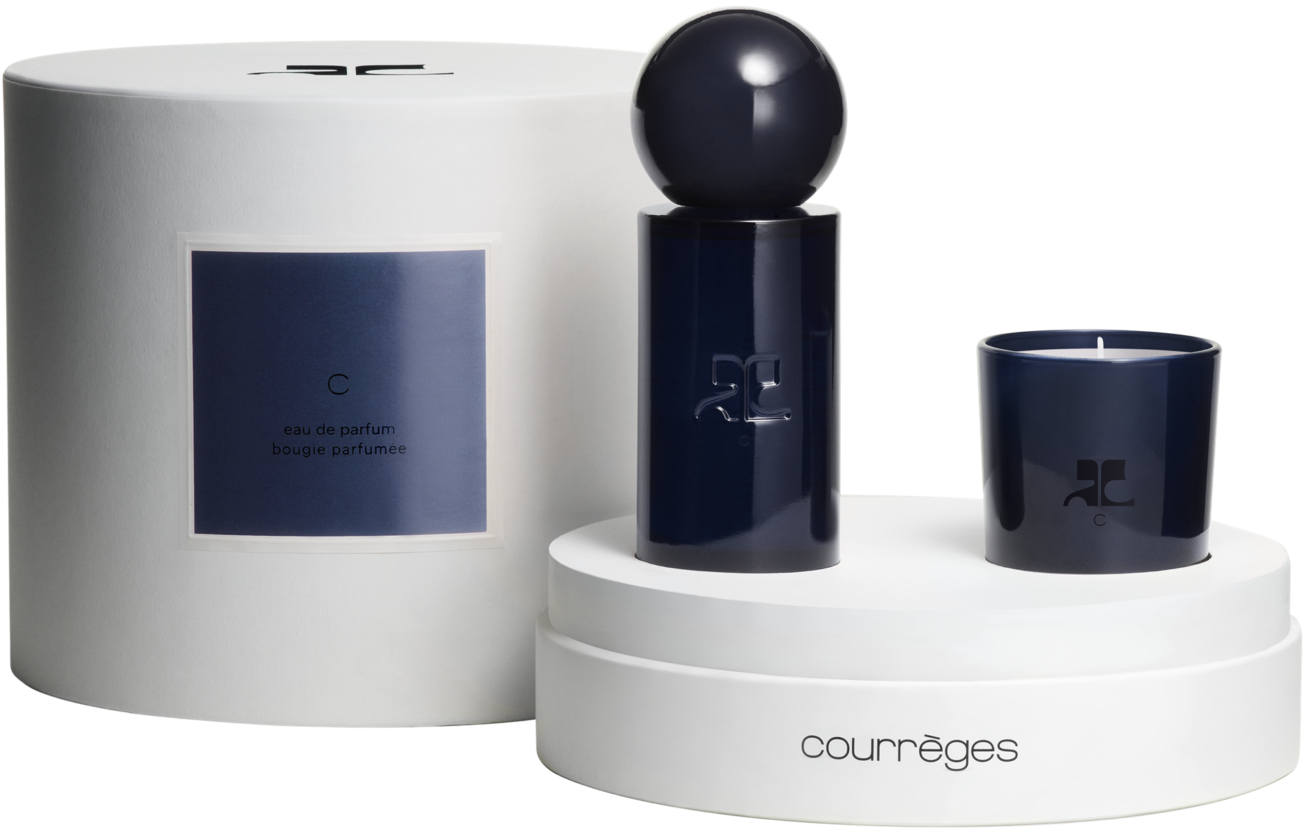 Courrèges C Set = E.d.P. Nat. Spray 100 ml + Duftkerze 75 g