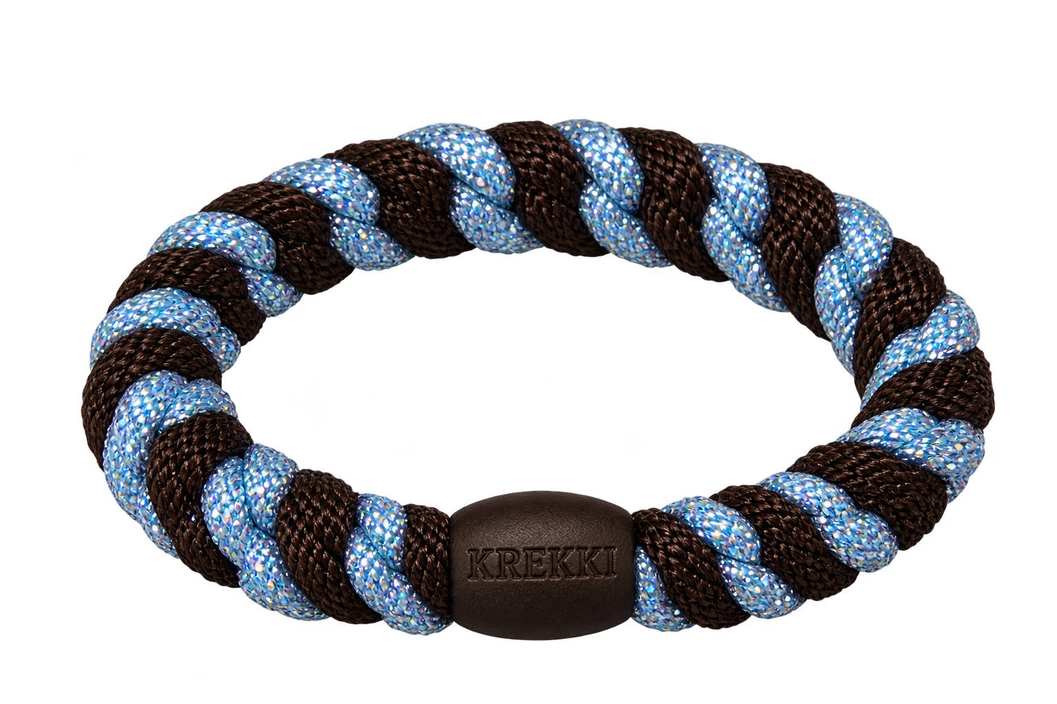 Kknekki Brown Seablue Glitter Stripe