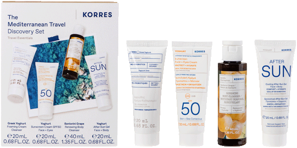 Korres Travel Essential Gesicht- und Körperpflege Set