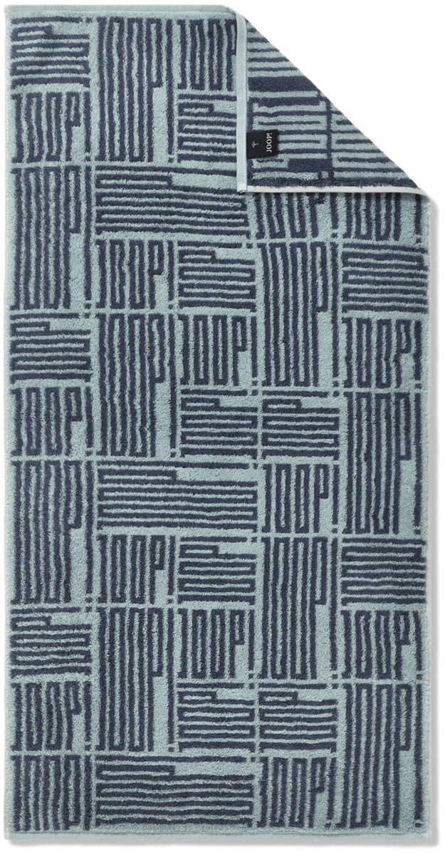 Joop! Handtuch 50x100 Bars Allover Aqua