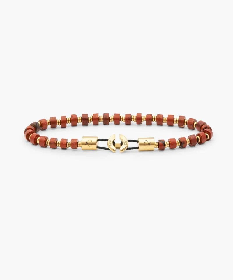 Pig & Hen Damen-Armband Brontide 4mm Shiny red-stone/gold M | Parfümerie Godel