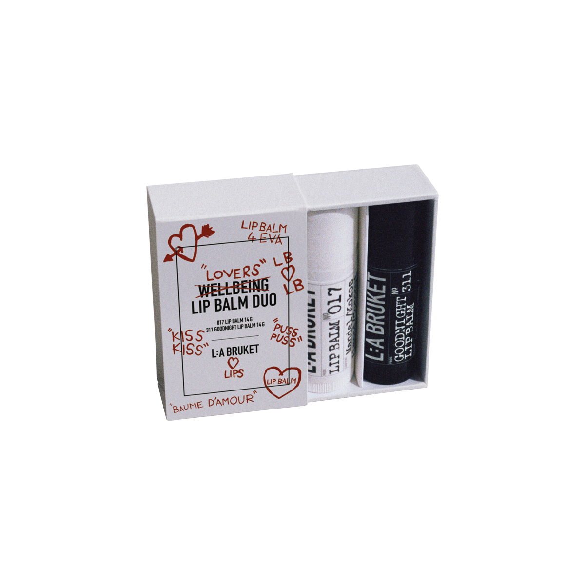 L:A Bruket Valentine's Lip Balm Duo L:A Bruket Valentine's Lip Balm Duo