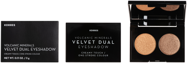Korres Black Volcanic Minerals Velvet Dual Eyeshadow Palette