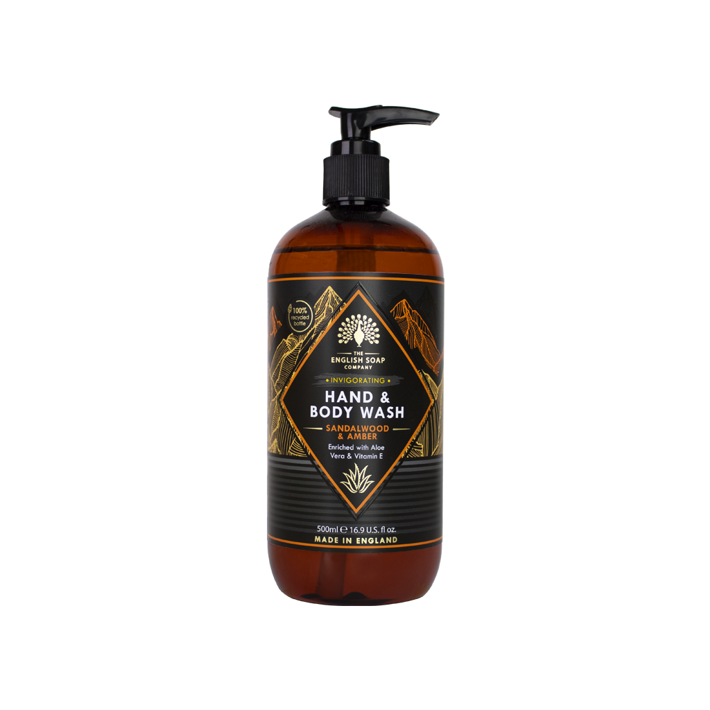 The English Soap Company Hand & Body Wash Sandelwood & Amber