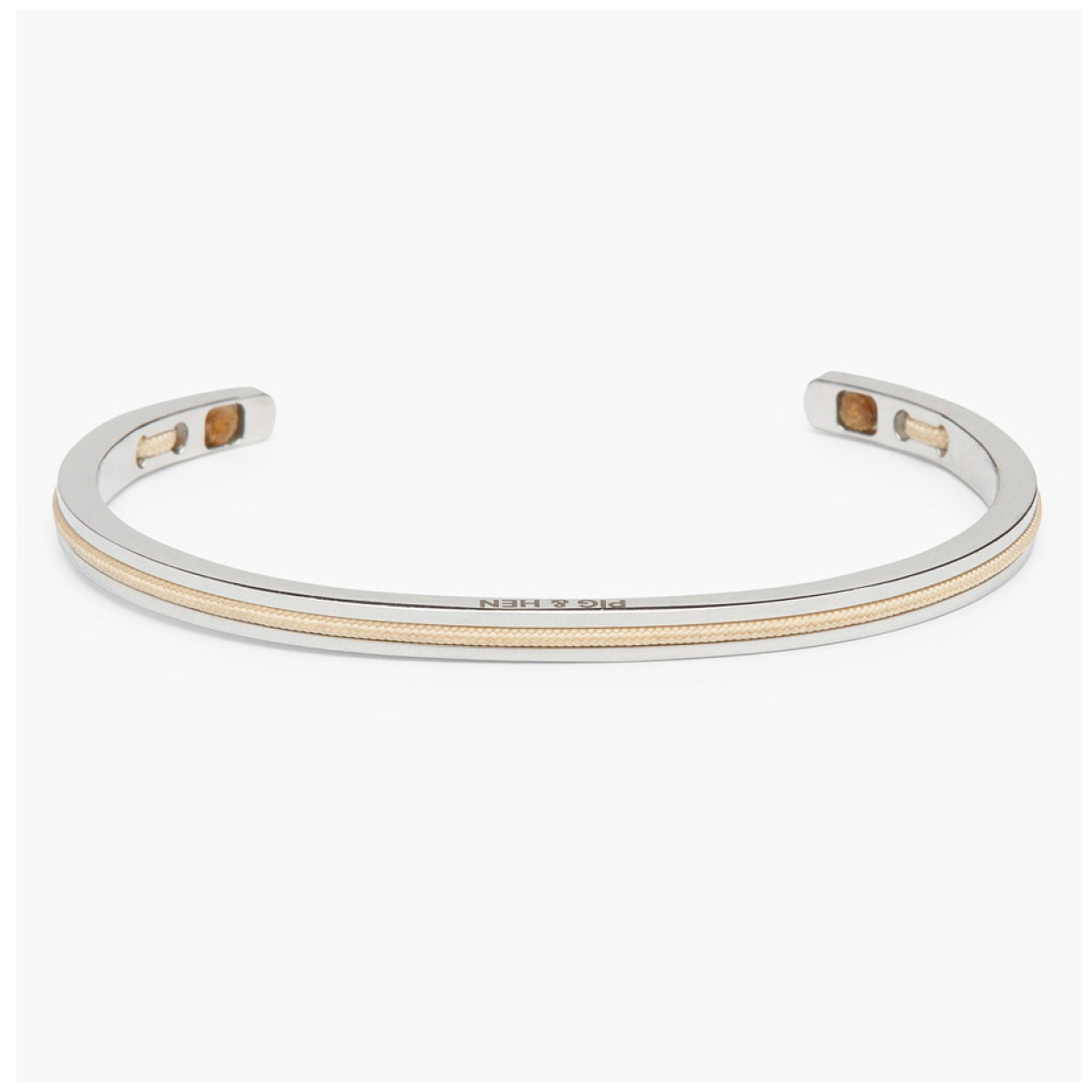 Pig & Hen Herren-Armband Navarch 4 mm ivory/silver