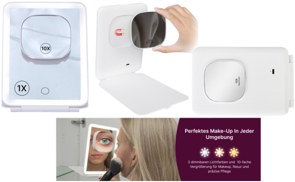 Fantasia Reisespiegel LED 10-fach