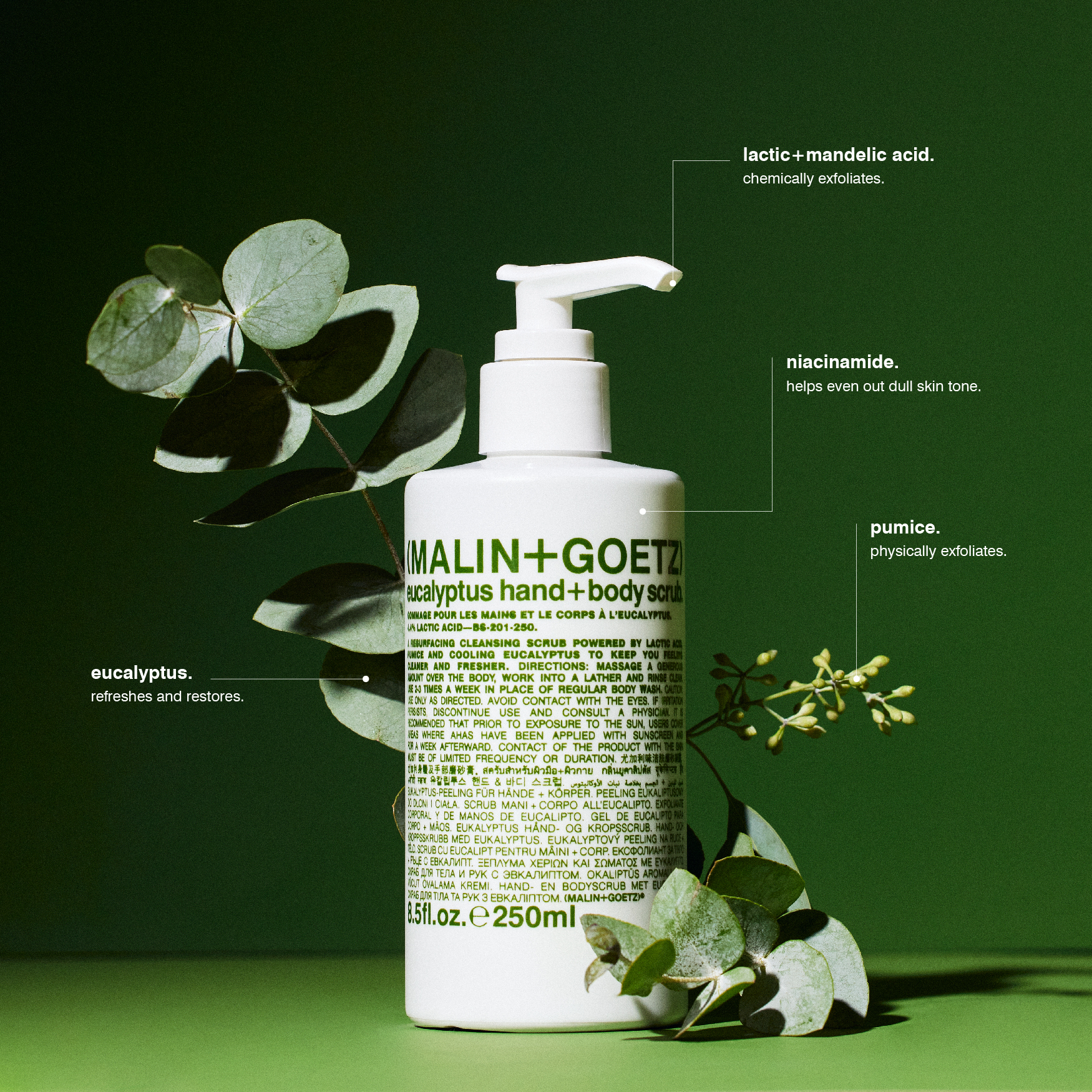Malin+Goetz Eucalyptus Hand + Body Scrub