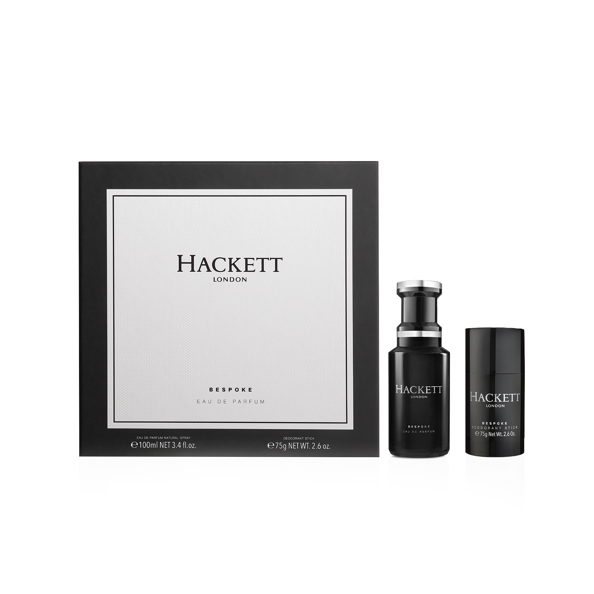Hackett Bespoke Gift Set = E.d.P. Nat. Spray 100 ml + Deo Stick