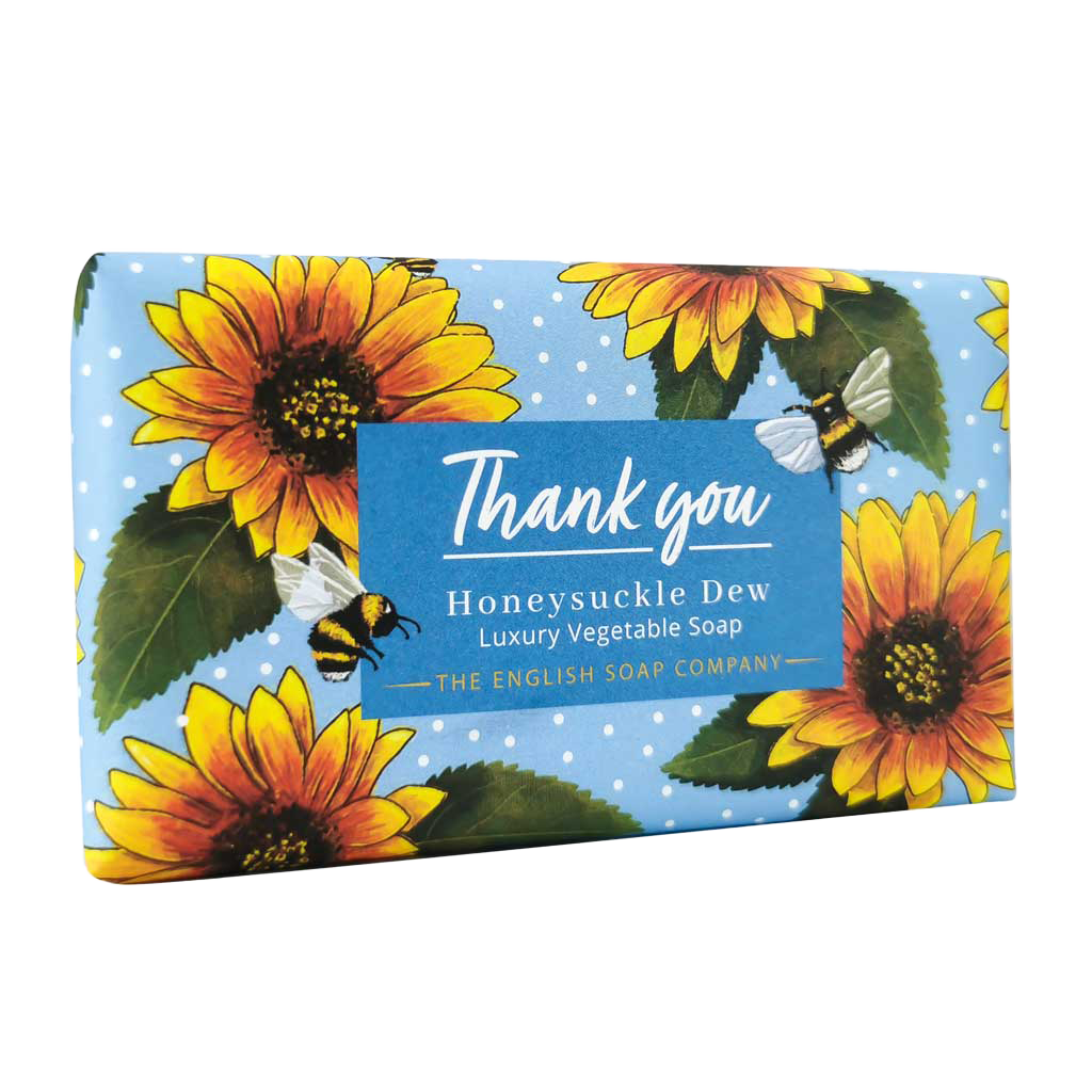 OX0001-Thank-You-Sunflower-2 The English Soap Company Handseife Thank you Honeysuckle & Dew