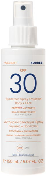 Korres Yoghurt Sonnenspray-Emulsion für Körper & Gesicht SPF 30