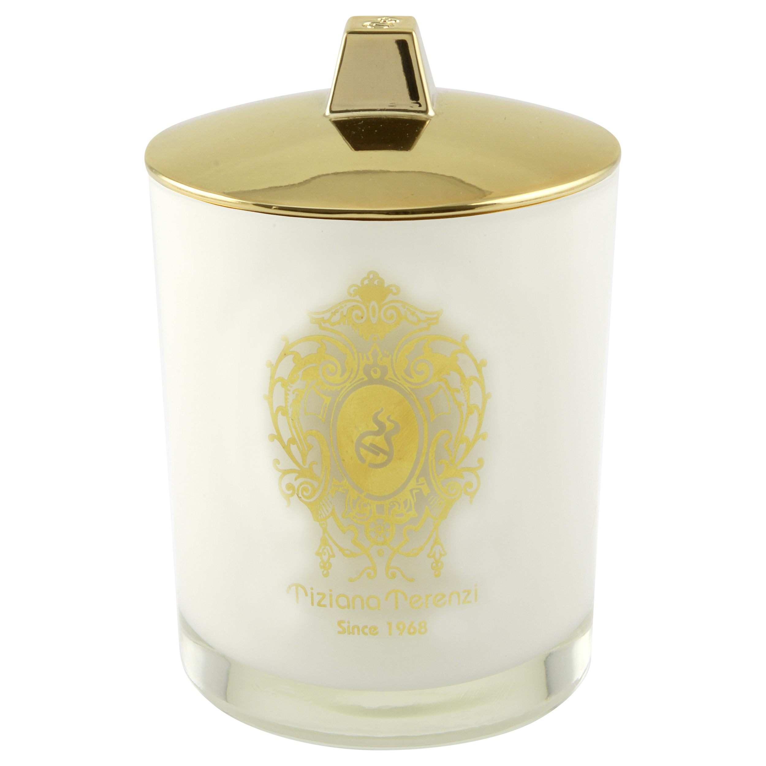 Tiziana Terenzi Kirkè Candle small White Glass with Lid