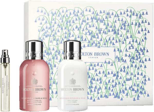 Molton Brown Delicious Rhubarb & Rose Reisekollektion Set