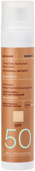Korres Red Grape Getönte Sonnencreme Anti-Ageing + Anti-Spot SPF 50