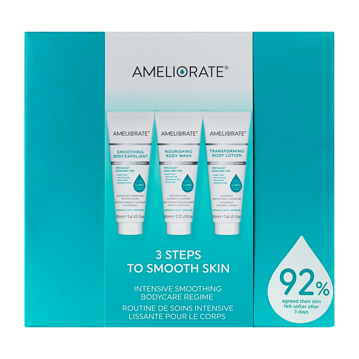 Ameliorate 3 Steps to Smooth Skin