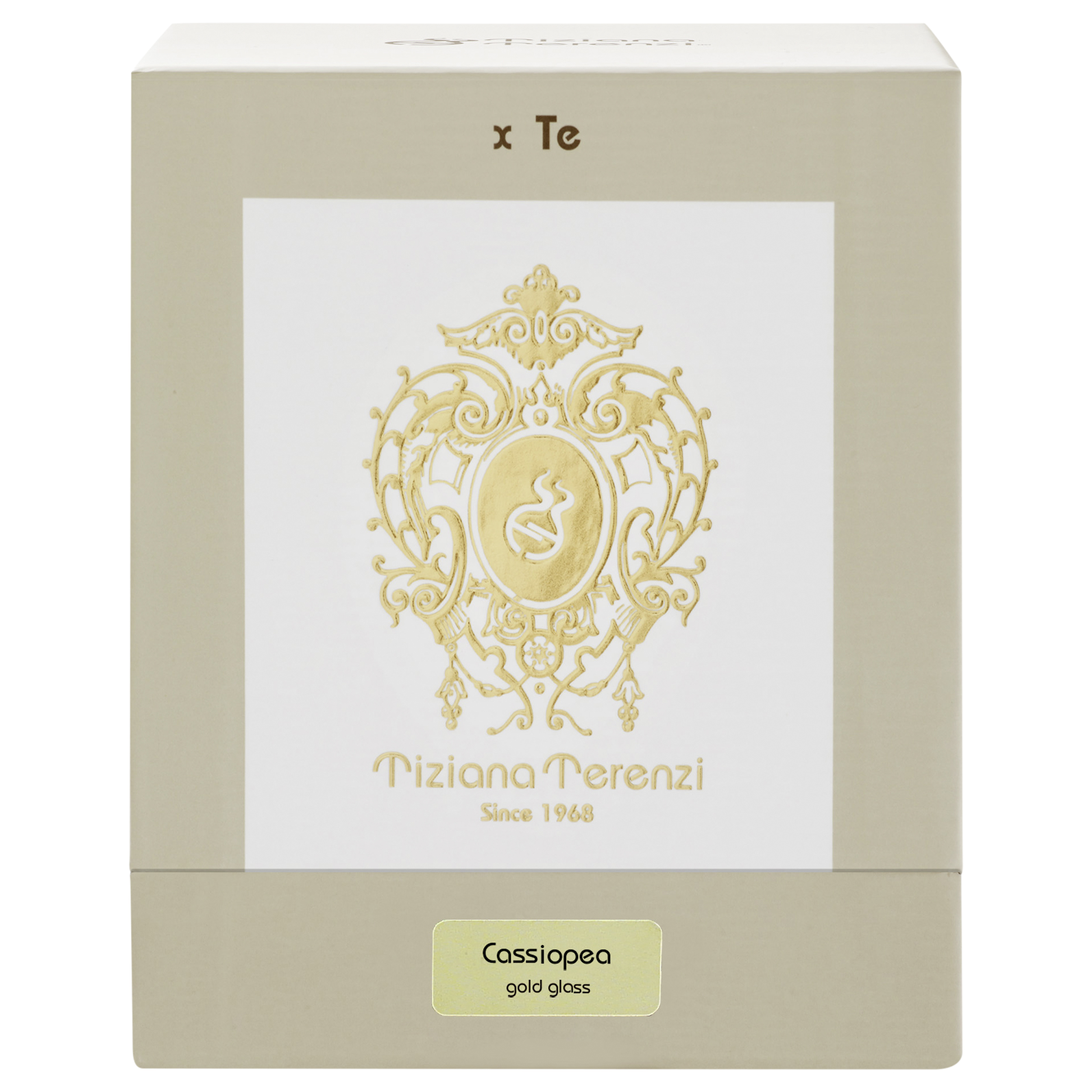 Tiziana Terenzi Cassiopea Candle small Gold Glass with Lid Tiziana Terenzi Cassiopea Candle small Gold Glass with Lid