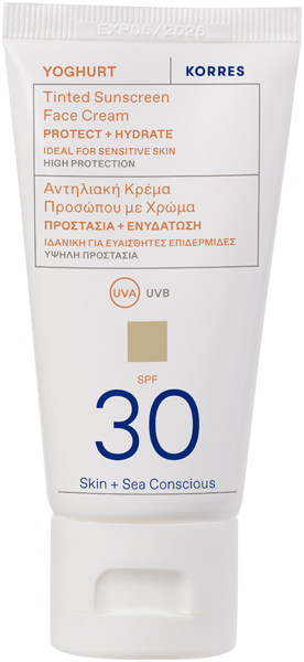 Korres Yoghurt getöntes Sonnencreme für das Gesicht SPF 30