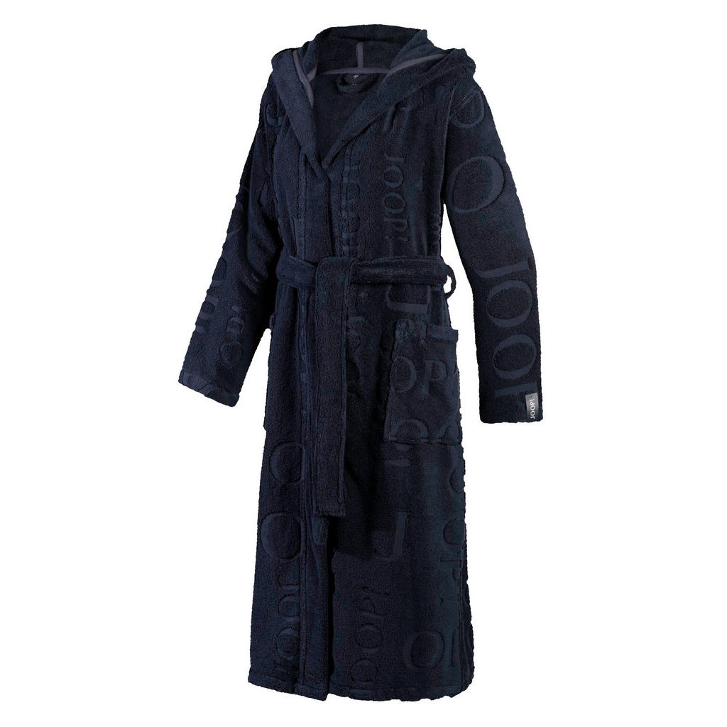 Joop! Bademantel Damen mit Kapuze Blau 48/50