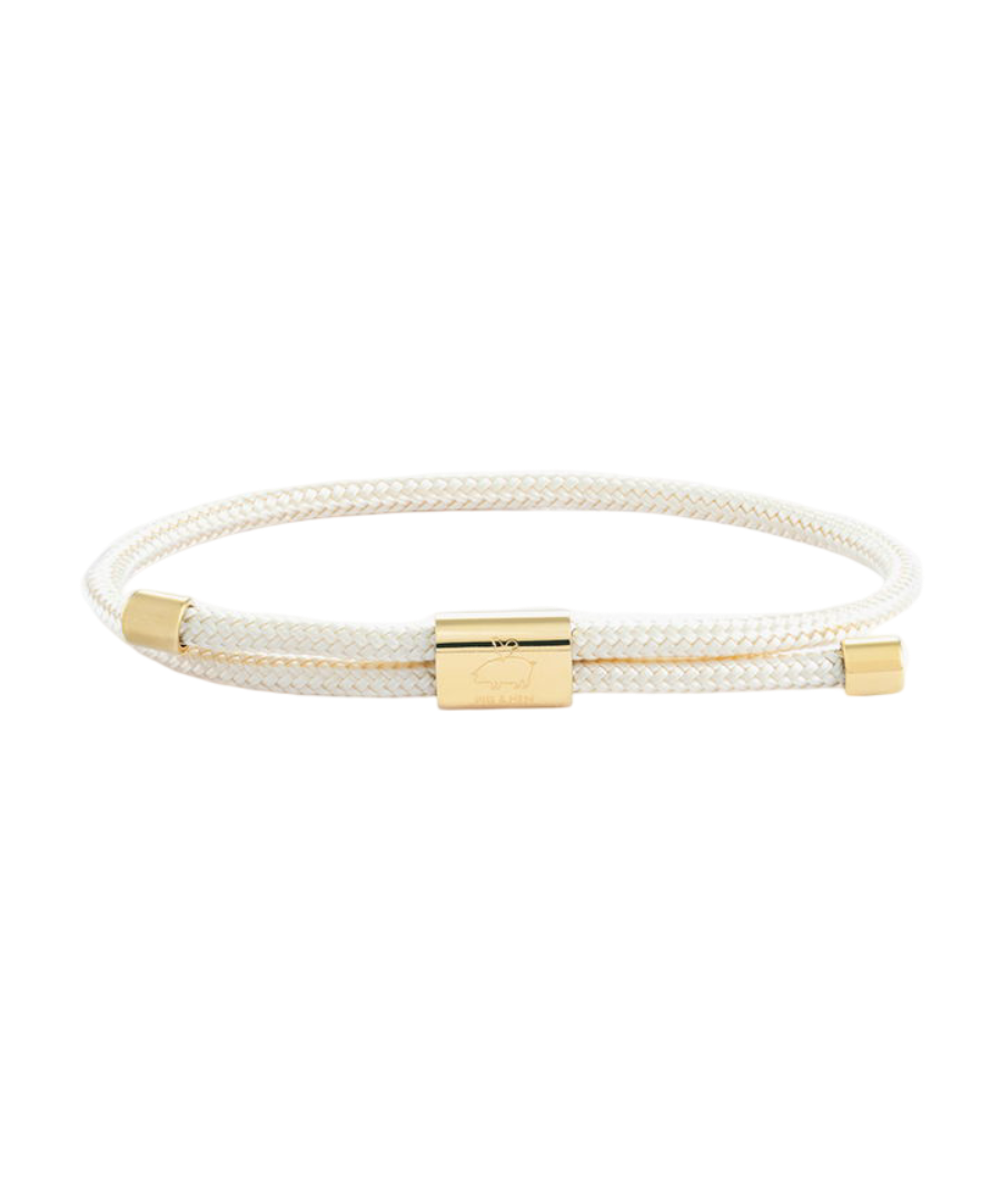 Pig & Hen Damen-Armband Little Lewis ivory/gold