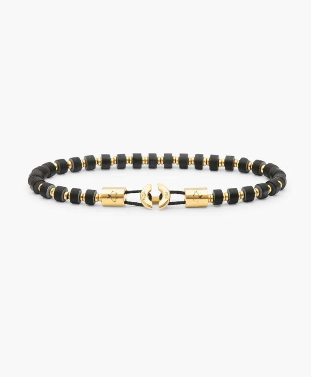 Pig & Hen Damen-Armband Brontide 4mm black/gold