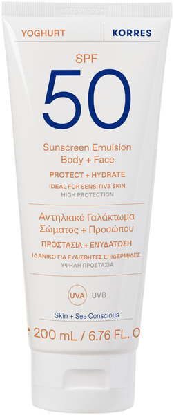 Korres Yoghurt Sonnenschutz-Emulsion für Körper & Gesicht SPF 50