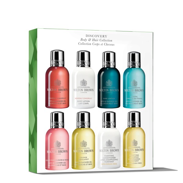Molton Brown Discovery Body & Hair Collection Set = 8 x 50ml Bath & Shower Gel
