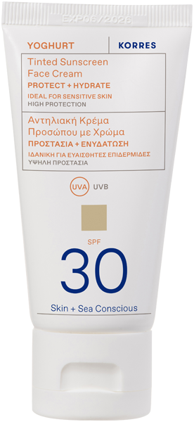 Korres Yoghurt getöntes Sonnencreme für das Gesicht SPF 30