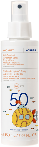 Korres Yoghurt Komfort Sonnenschutzspray für Kinder für Körper & Gesicht SPF50