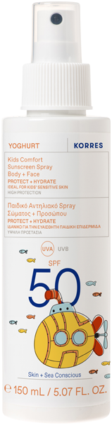 Korres Yoghurt Sonnenschutzspray für Kinder für Körper & Gesicht SPF50